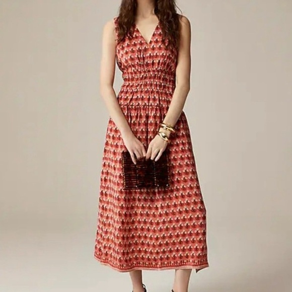 J. Crew Dresses & Skirts - J Crew Ruffle Slip Floral Viscose Chiffon Midi Dress US Women's size large